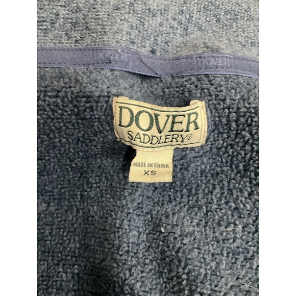 Dover Saddlery Womens Quilted Fleece Full ZIp Jacket XS Blue Equestrian Horse - Picture 4 of 6